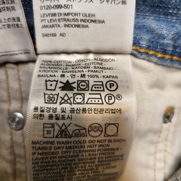 Levis 569 Jeans Mens 40x30 Blue Loose Straight Leg Denim Sits Below Waist - Picture 4 of 10